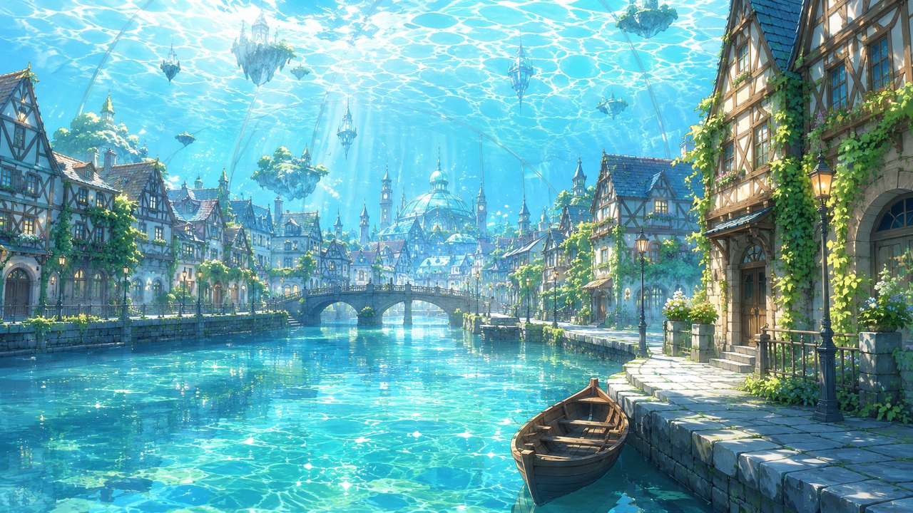 運河の朝